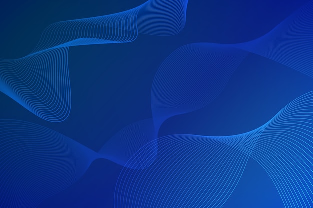 Copy space blue wavy shapes background