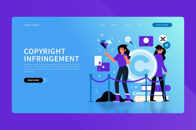 Copyright landing page