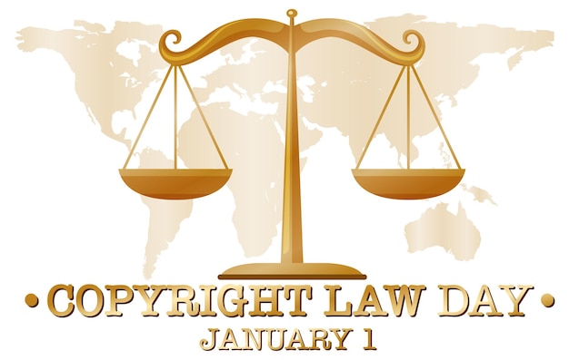 Free vector copyright law day banner design