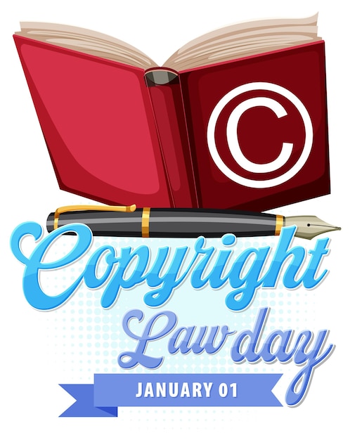 Free vector copyright law day banner design