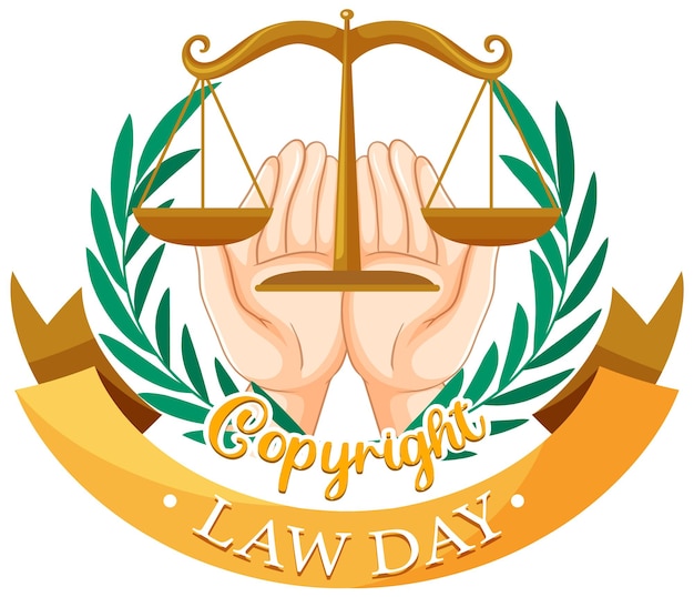 Free vector copyright law day banner design