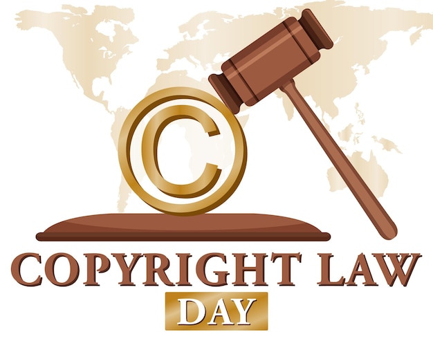 Free vector copyright law day banner design