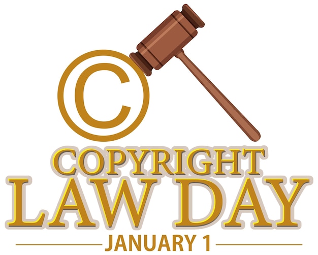 Copyright law day banner design