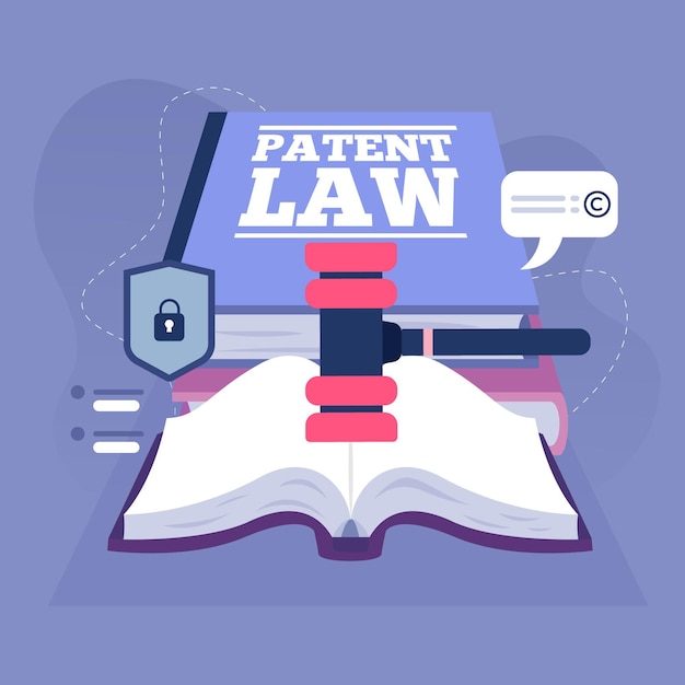 Copyright patent law illustration