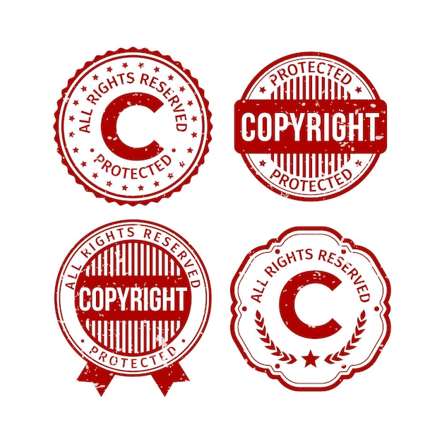 Free vector copyright stamps collection