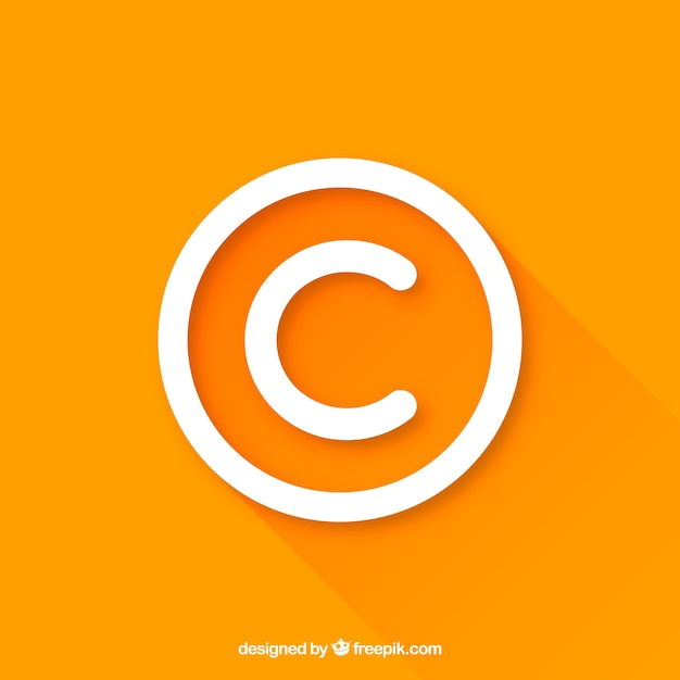 Copyright symbol in flat style