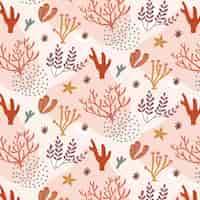 Free vector coral pattern collection