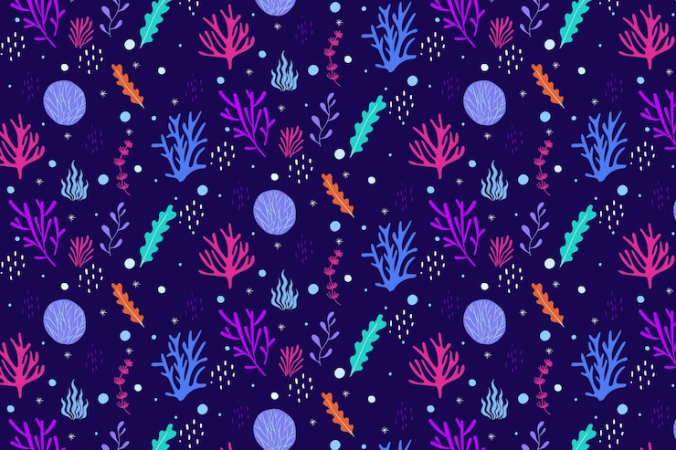 Free Vector coral pattern concept