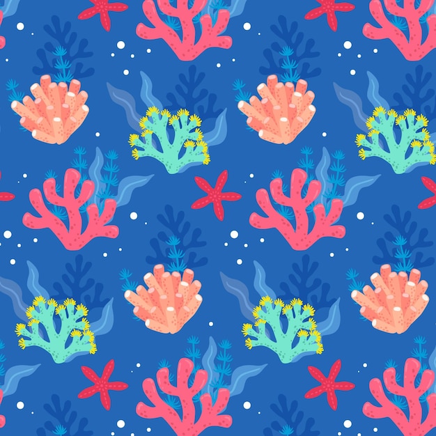Free vector coral pattern theme