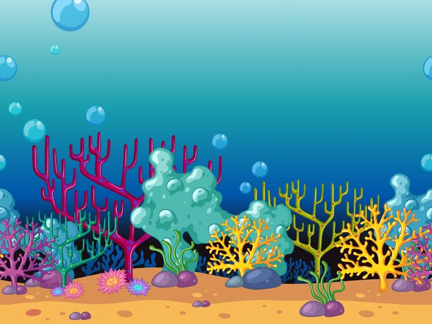 Coral reef under the ocean