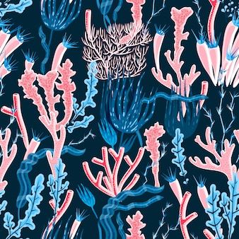 Coral seamless pattern