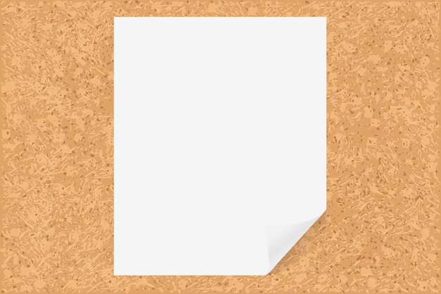 コルクボードとメモ用紙のデザイン 無料のベクター