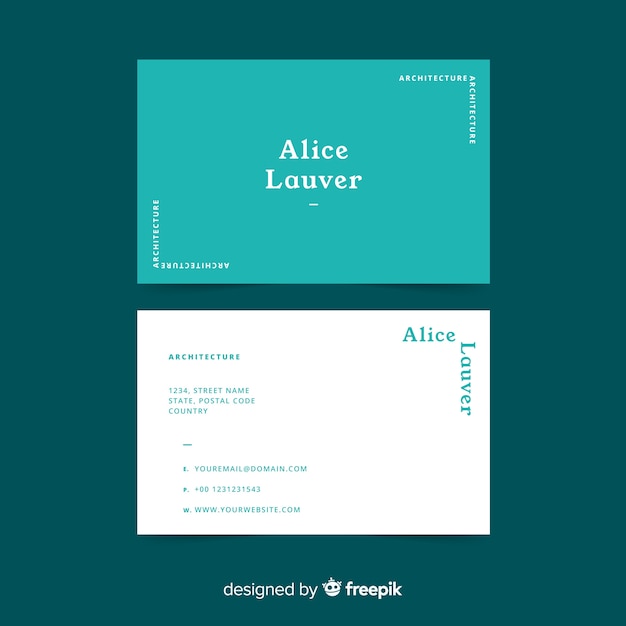 Free vector corner business card template