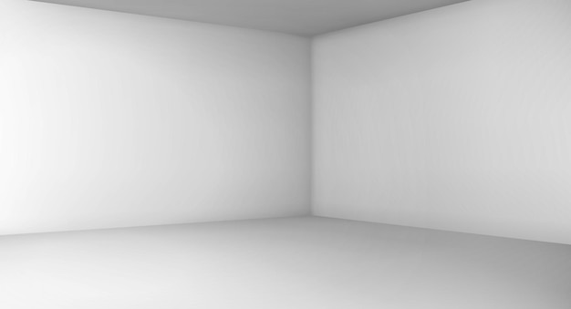 白い壁の床と空の部屋のコーナー