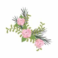 Free vector corner frame flowers floral isolated icon