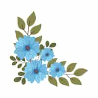 Free vector corner frame flowers nature