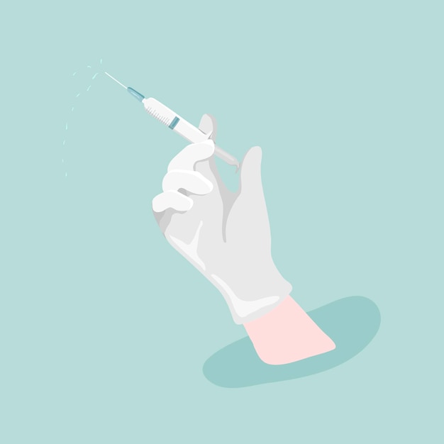 Corona virus vaccine in a syringe