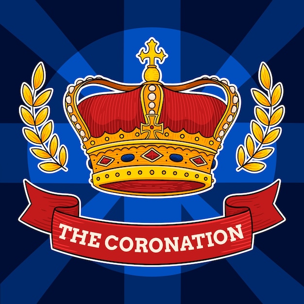 Free vector coronation illustration design