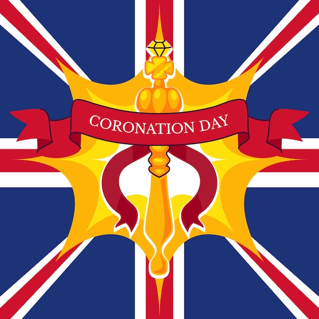 Free vector coronation illustration design