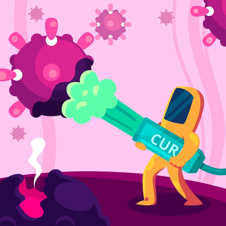 Free Vector coronavirus antidote concept