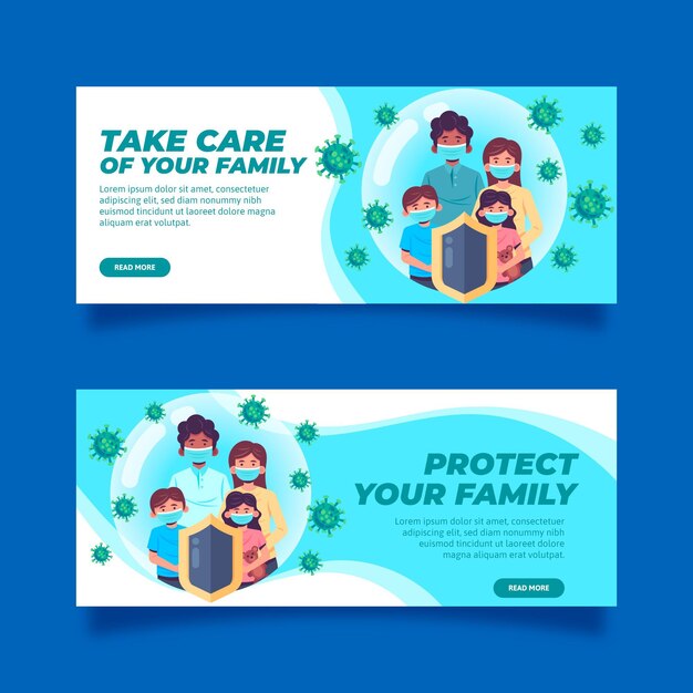 Coronavirus banners template