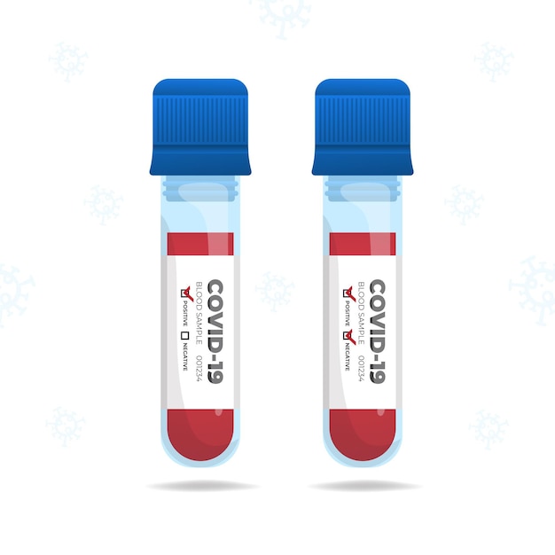 Free vector coronavirus blood test concept