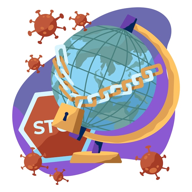 Coronavirus border closure concept