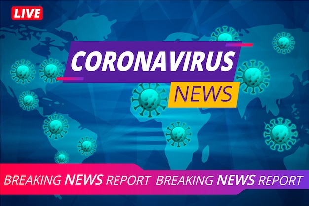 Free vector coronavirus breaking news - background