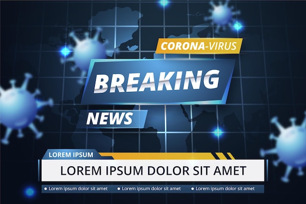 Free Vector | Coronavirus breaking news background