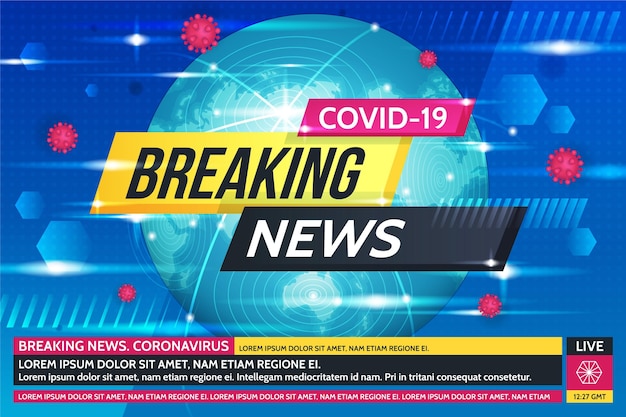 Coronavirus breaking news background