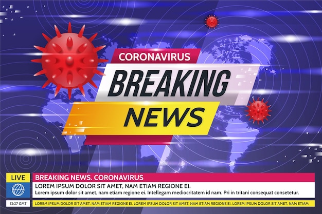 Coronavirus breaking news background