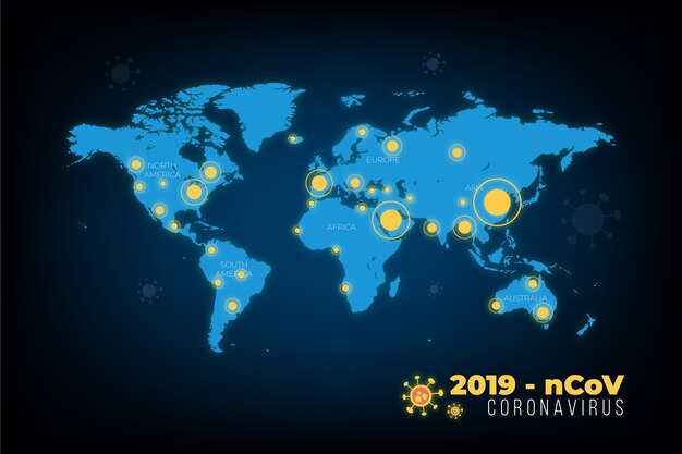 Coronavirus concept map style