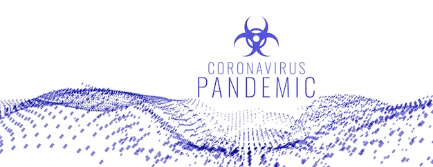 Coronavirus covid-19 баннер глобальной пандемии медицинского стиля