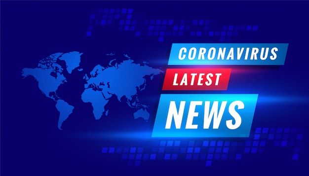 Free Vector Coronavirus Covid 19 Latest News Broadcast Concept Background