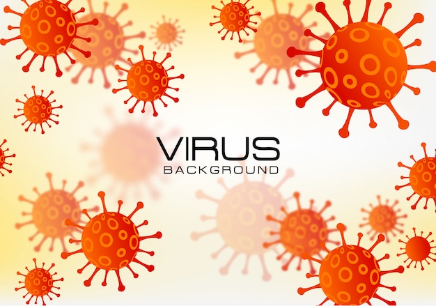 Coronavirus covid-19 outbreak banner background design Premium Vector