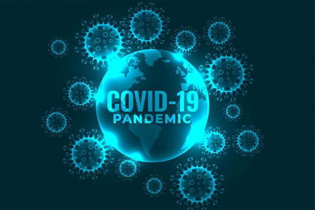 Vettore gratuito coronavirus covid-19 infezione pandemica diffondendo il disegno di sfondo