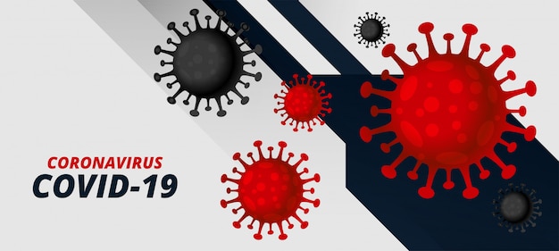 Free vector coronavirus covid-19 pandemic outbreak virus background concept