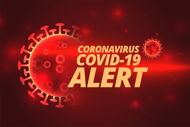 Coronavirus covid-19 pandemia diffusione sfondo rosso allarme