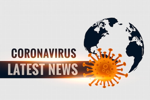 無料ベクター コロナウイルスcovid19の最新の統計とニュースの背景