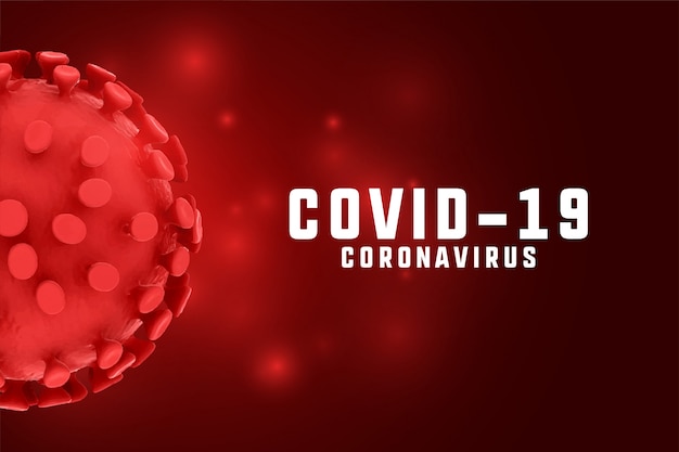 Вспышка коронавируса covid19 в красных тонах