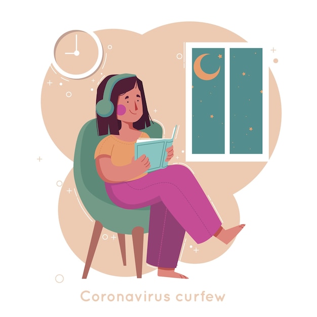 Coronavirus curfew concept