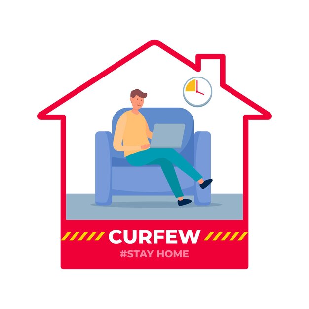 Coronavirus curfew concept