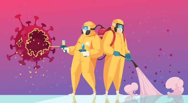 coronavirus desinfection concept