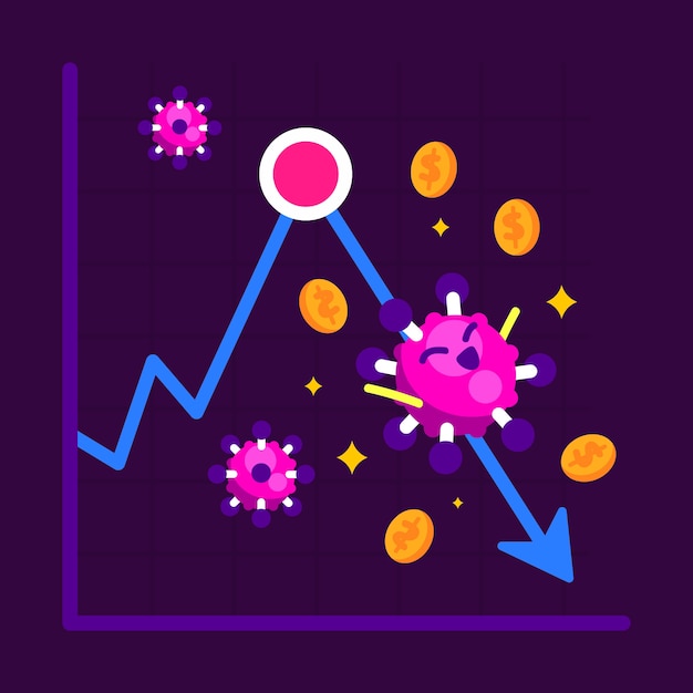 Free vector coronavirus economy impact