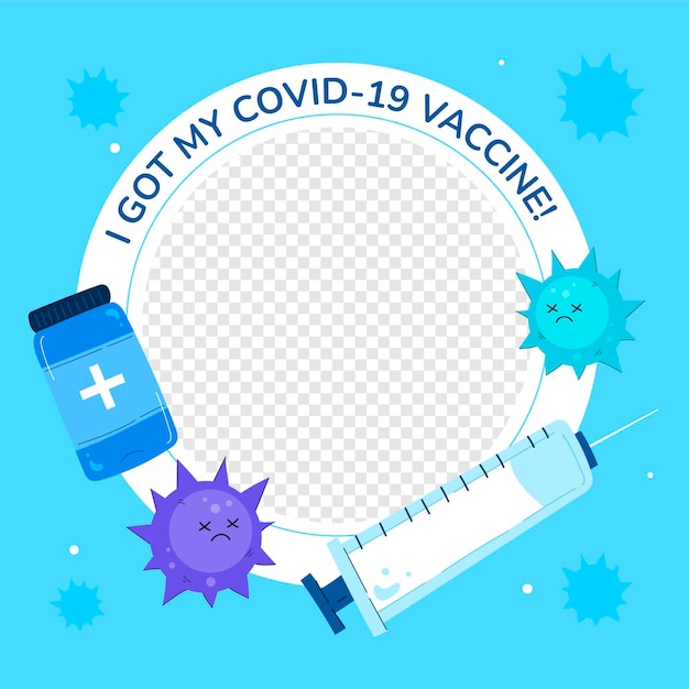 Vettore gratuito cornice facebook coronavirus con elementi disegnati