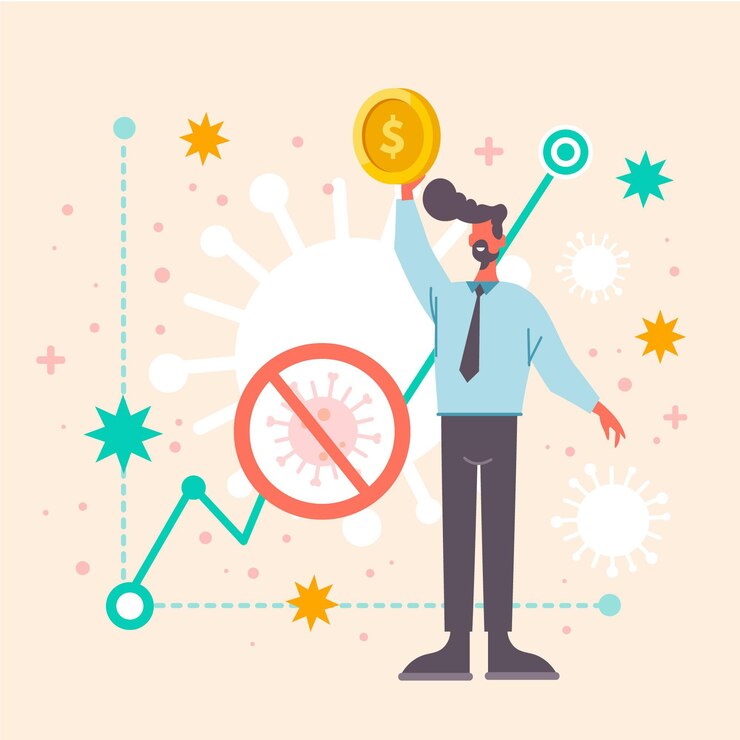 Free Vector coronavirus financial recovery