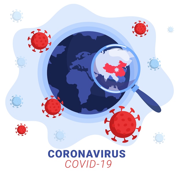 Coronavirus globe concept