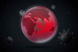 Free vector coronavirus globe concept