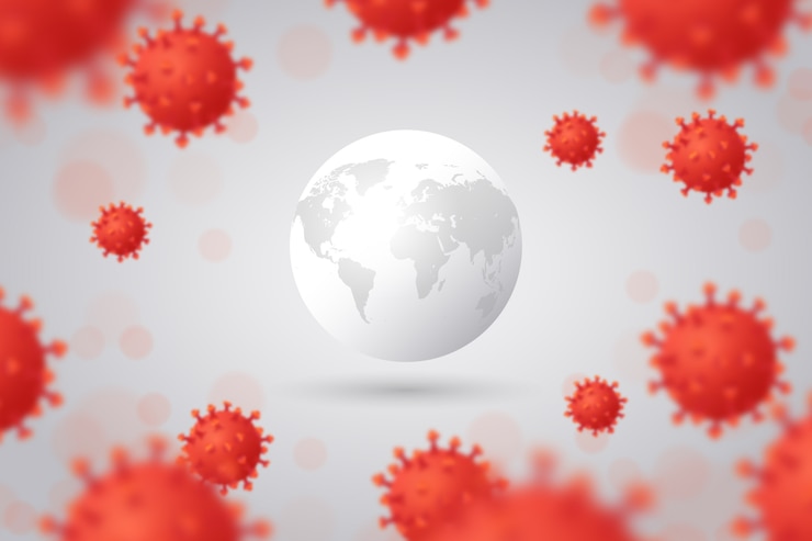 Free Vector coronavirus globe concept