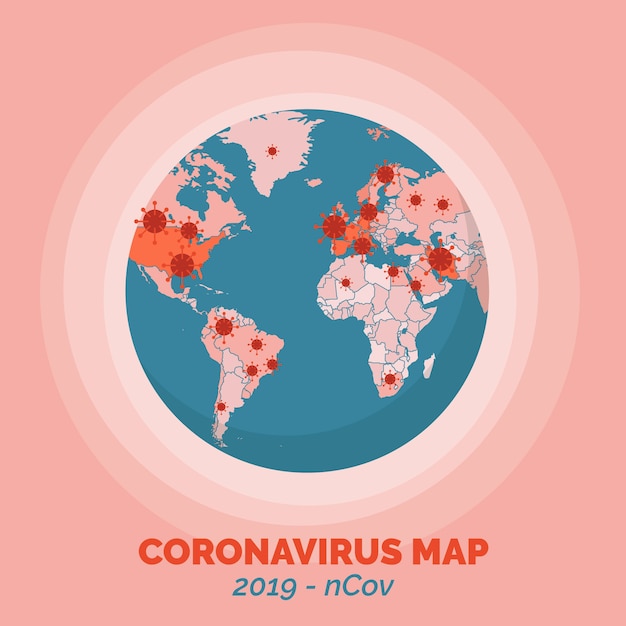 Free vector coronavirus globe design